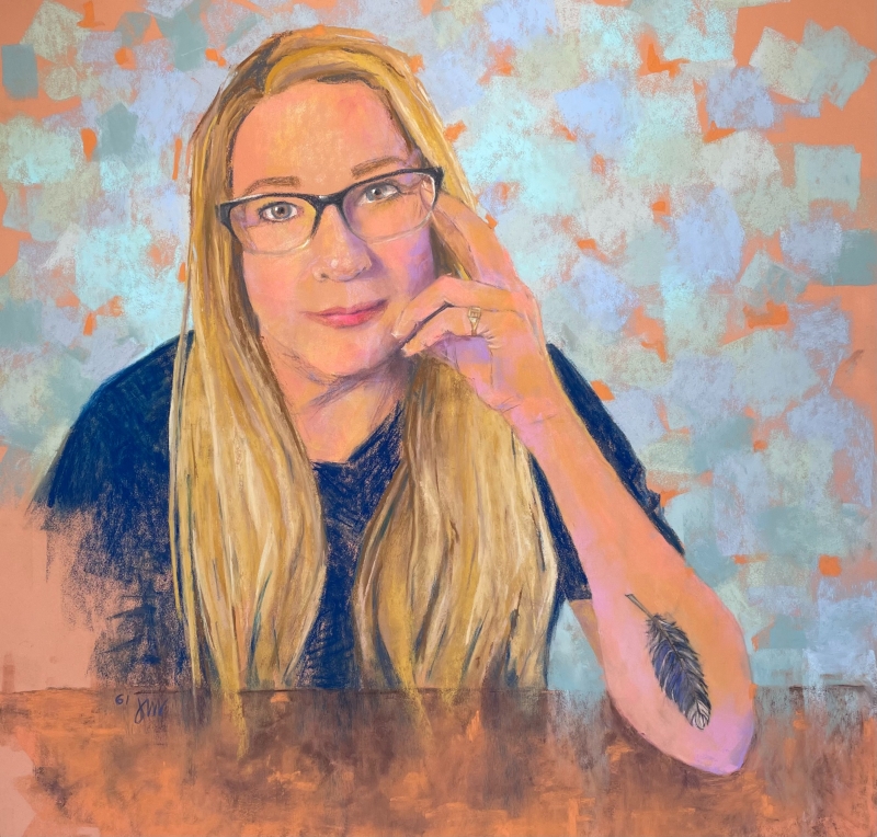 61 - self portrait by artist Jennifer Edwards